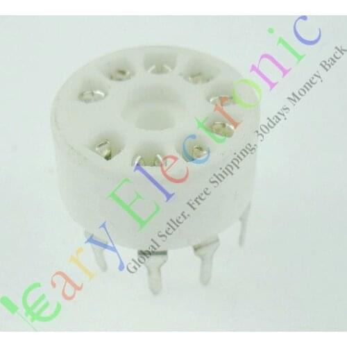 Wholesale and retail 20PCS 9 PIN PCB ceramics VACCUM TUBE SOCKET SAVER FOR 12AU7 12AX7B AUDIO tube amp free shipping