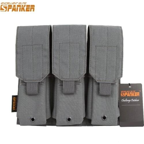EXCELLENT ELITE SPANKER Tactical Triple Stacker M4 Magazine Pouch Military Outdoor Hunting Ammo Clip Cartridge Bag Equipment