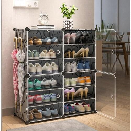 Drop-proof simple shoe cabinet detachable household economical large capacity storage artifact steel skeleton multi-layer