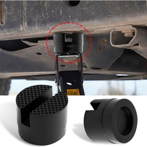 2pcs Rubber Jack Pad Frame Protector Adapter Universal Jacking Disk Pad Tool Floor Slotted For Pinch Weld Side Lifting Disk