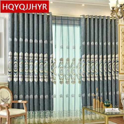 European And American Luxury Custom-Made Exquisite Embroidered Villa Curtains For Living Room Bedroom Window Decorative Curtain