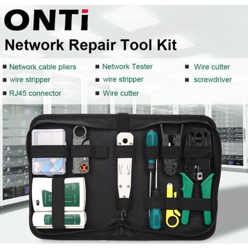 14pcs/set RJ45 RJ11 RJ12 CAT5 CAT5e Portable LAN Network Repair Tool Kit Utp Cable Tester AND Plier Crimp Crimper Plug Clamp PC