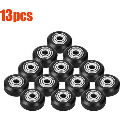 Aibecy 13pcs/ 4pcs POM Pulley Wheel with Bearing 5mm Bore Diameter Idler Pulley Gear for Anet E16/ET4 3D Printer Accessories