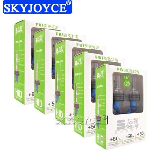 SKYJOYCE 5 Pairs Premium High Bright 5500K Xenon H7 55W H1 H3 H8 H11 9005 HB3 9006 HB4 9012 D2H Car Bulb 12V Auto Headlight Lamp