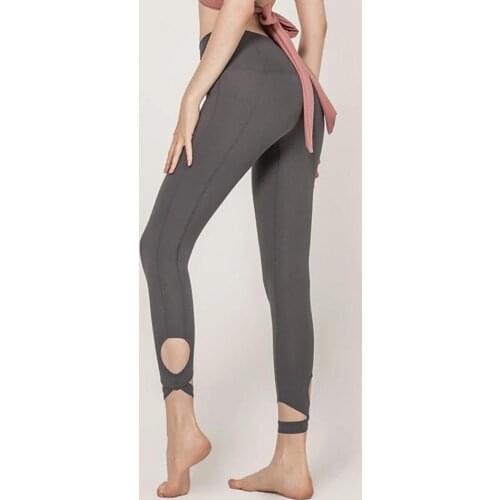 Modern Stylish New Fashion Solid Color Yoga Long Pants High Waist Naked Feeling Nylon Tummy Control Workout Leggings for Women