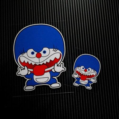 NO.LS013 Free shipping Evil Cartoon Doraemon 3M Reflective Stickers&Decals MOTO GP Bike Helmet Windshield ATV