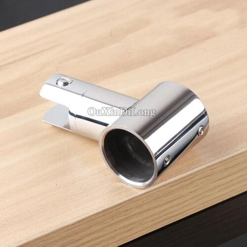 High Quality 4PCS/lot 304 Stainless Steel Shower Bathroom Screen Pipe Top Holder Connect Brackets Diameter 25mm