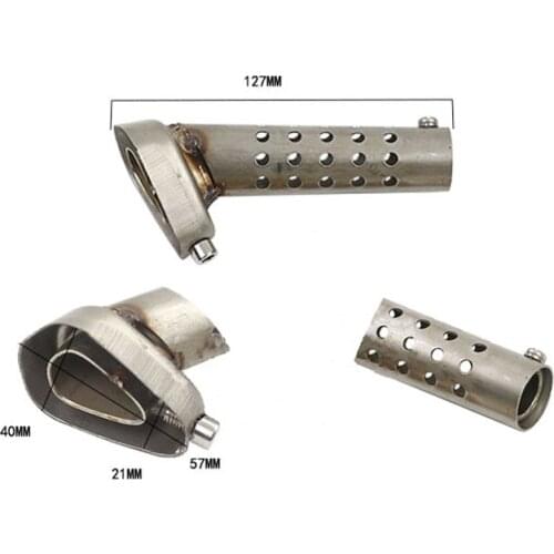 1 Pcs Exhaust Moto Bumper Insert Deflector Can DB Killer Silencer Noise Eliminator Adjustable Length 127mm For Muffler Pipe
