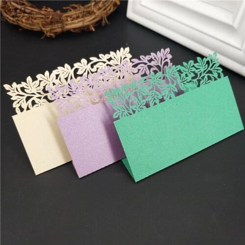 10Pcs/pack Laser Cut Hollow Shape Place Cards Wedding Name Cards Place Escort Card Wedding Party Decorations 7Z-SH216