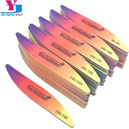 2/5/10 Pcs/Pack Washable Sanding Files UV Gel Polish Nail File 80 100 150 180 240 Gradient Colorful Buffers For Nails Salon Tool