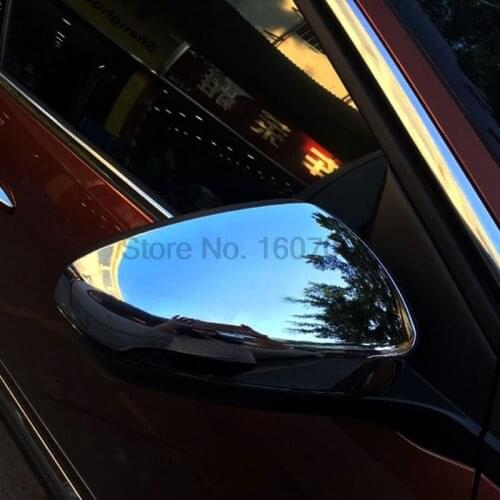 For Peugeot 4008 2016 2pcs Chrome Side Rearview Mirror Cover Trim Protectors Car Exterior Accessories