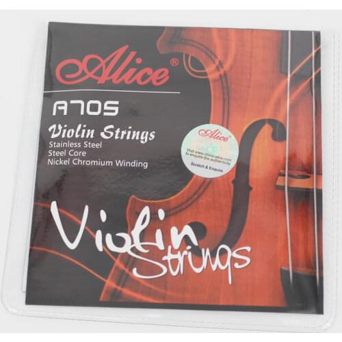4 Pieces E A D G Steel Core Violin Strings Nickel Chromium Wound Set Strings for Violin 4/4,3/4,1/2,1/4,1/8