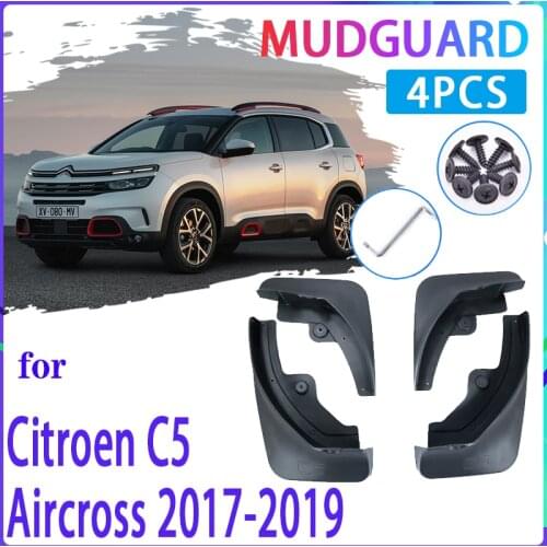 4 PCS Car Mud Flaps for Citroen C5 Aircross 2017 2018 2019 Mudguard Splash Guards Fender Mudflaps Auto Accessories