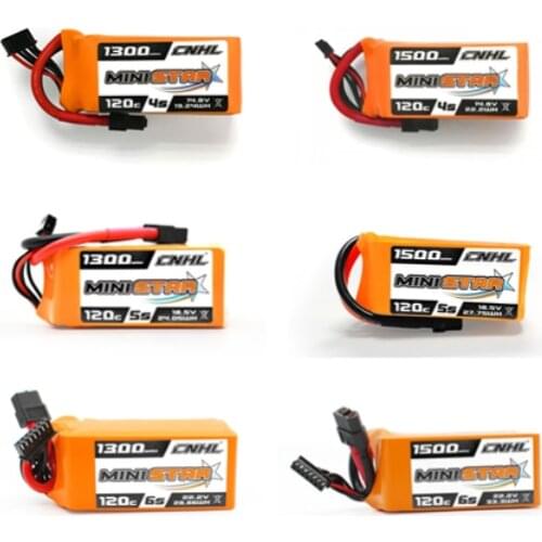 CNHL China HobbyLine MiniStar 1300/1500mAh 4/5/6S 120C Lipo battery XT60 Plug for RC Drone FPV Racing Frame Part Accessories