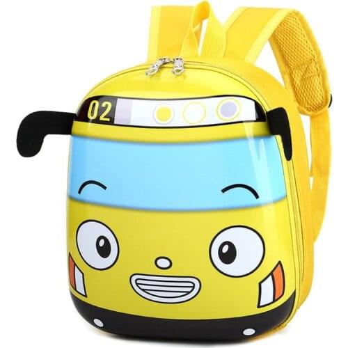 066F Kids Cartoon 3D Car Shape School Backpack Kindergarten Bookbag for Boys Girls