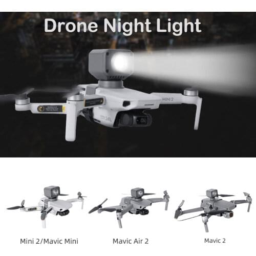 DJI Mini 2/Mavic Mini Night Flight Light Holder Mount Spot Light Headlight Flash Lamp For Mavic 2/ Mavic Air 2 Drone Accessories