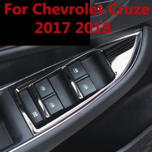 For Chevrolet Cruze 2017 2018 Interior Inner Door Window Lift Button Switch Panel Cover Trim Interior decoration Accessories