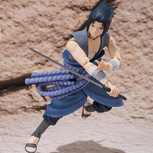SHF Shippuden Sasuke Uzumaki Rasengan Action Figures Super Movable Joints Face Change Dolls Anime Figurines Model Toys Gifts