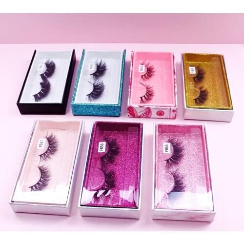 10-50 Pcs Lash Boxes Packaging Wholesale Empty Rectangle Lashes Case With Clear Tray 25mm Mink Lashes Box New Eyelash Packaging