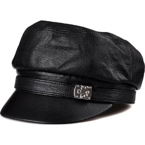 HARPPIHOP Women's Leather Hats