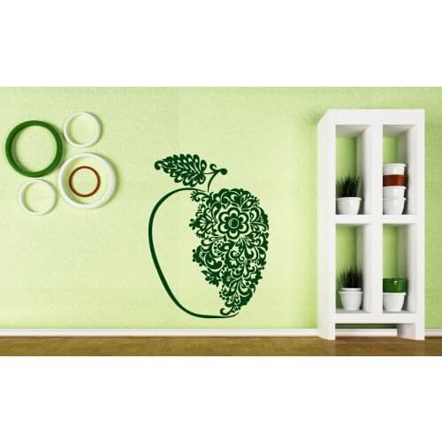 Art Apple Vinyl Wall Stickers Wall Stickers Big Beautiful Tasty Juicy Apple Flavored Wall Decal Decor Living Room Bedroom SA205