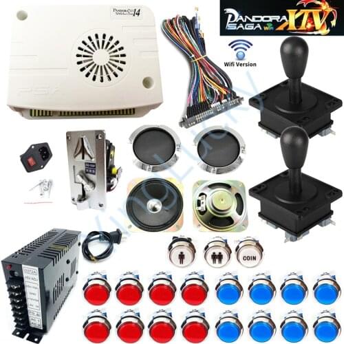 Yinglucky DIY Pandora box 14 WIFI 3390 in 1 arcade game cabinet machine with jamma board kit with joystick button Happ speaker s