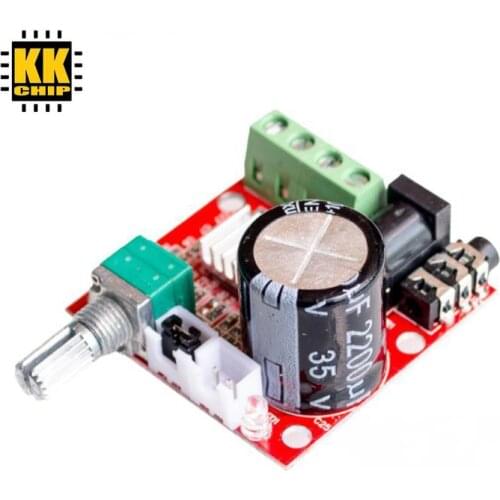 KKCHIP 12V Mini Hi-Fi PAM8610 Audio Stereo Amplifier Board 2X10W Dual Channel D Class