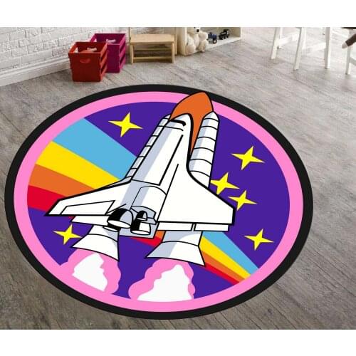 Space Shuttle Patterned Round Carpet,Non Slip Floor Carpet,Kitchen Rug,Teens Carpet,Corridor Rug, area Rug Modern Carpet