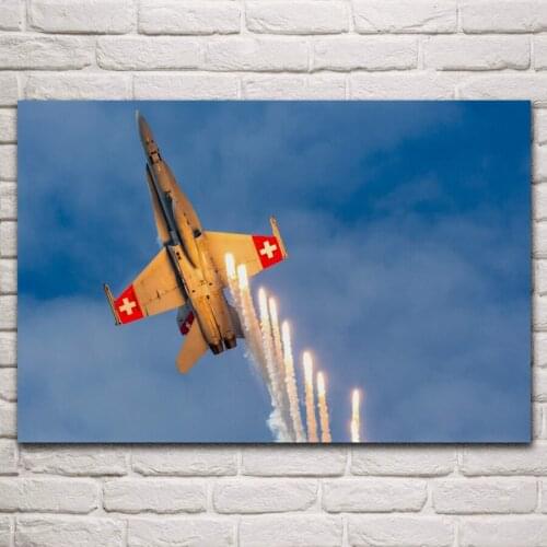 Cool FA 18 Fighter flight Aircraft artwork Living room home decor wall art print wood frame fabric posters KC094