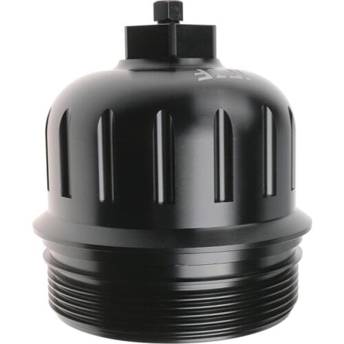 134001 Fuel Filter Housing Cap for 2017+ GM Duramax 6.6L L5P Billet Aluminum with Drain Plug