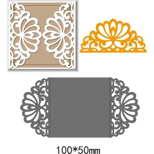 Metal Steel Cutting Dies Crafts New Dual-use corolla frame Stencil For DIY Scrapbooking Paper/photo Cards Embossing Dies 100*50