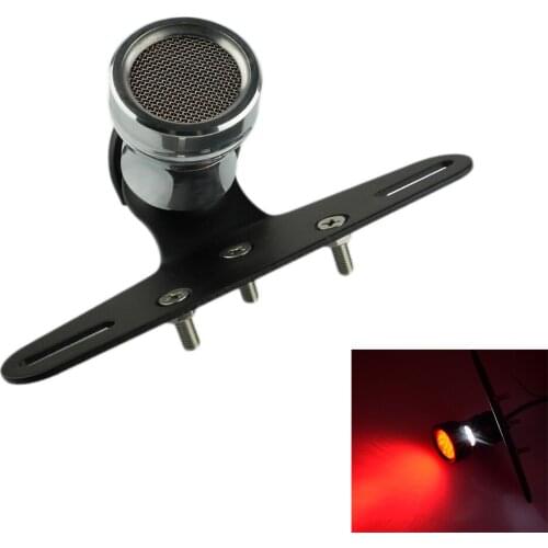 Motorcycle Grill Mesh Rear Tail Brake Stop Light Lamp License Plate Holder For Honda Yamaha Suzuki Bobber Chopper Cruiser Cafe