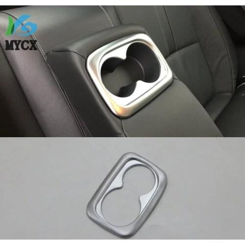 Fit For Honda Civic 10th 2016 2017 2018 Rear seat Water cup Holder frame cover trim Sticker car chrome Styling