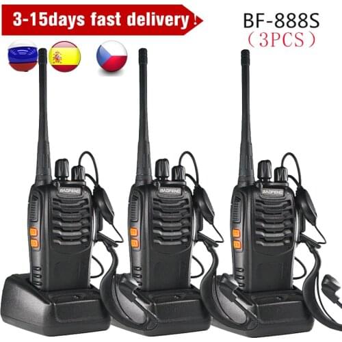 3PCS Baofeng BF 888S Two Way Radio BF-888S 6km Walkie Talkie 5W Portable CB Ham Radio Handheld HF Transceiver Interphone bf888S
