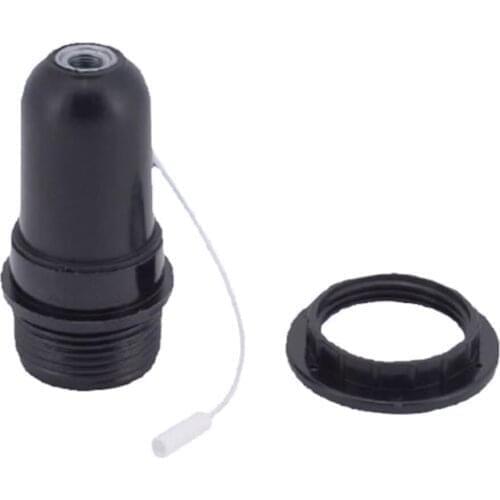 E27 corded switch lamp holder with suitable for Lampshade Table Lamp Floor Lamp Black Lamp holder knob switch pull ip switch pendant light