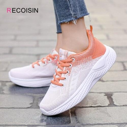RECOISIN Fashion Women Flats Shoes Brathable Mesh Basket Femme Trainers Shoes For Women Sneakers Ladies Shoes zapatillas mujer
