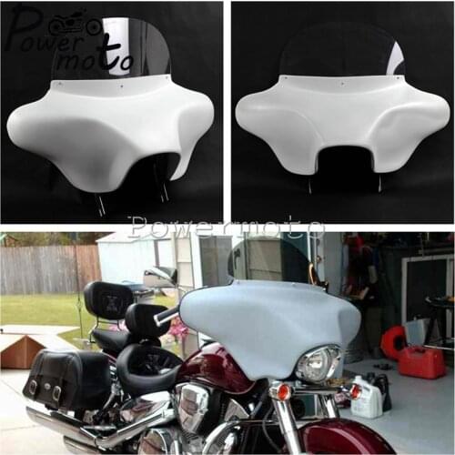 Motorcycle Detachable Batwing Headlight Fairing 6x9 Speakers For Harley Road King EFI FLHR Custom Classic CVO 1994-2013