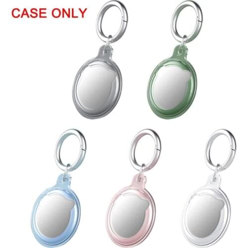 Silicone Protector Cover With Keychain For Apple AirTags Shockproof Anti-scratch Anti-fall Silicone Protective Case For Air Tags