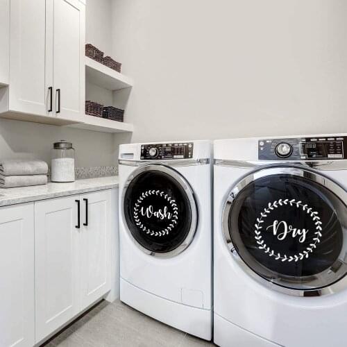 Washing Machine Wash Dry Wall Sticker Closet Chores Washer Laundry Wall Decal Washroom Vinyl Decor