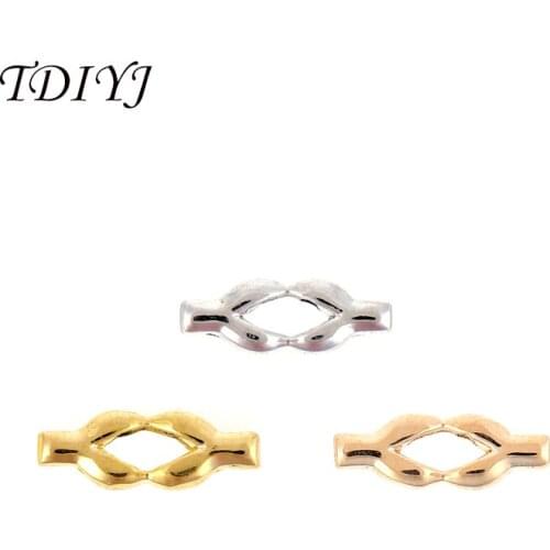 TDIYJ New Fashion Keeper Jewelry Plain Wishbone Slide Charms Keepers fit for Leather Wrappable Bracelet 12pcs/lot