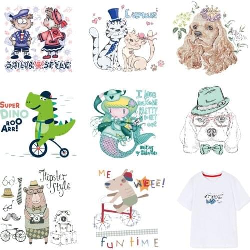 Iron-on Transfers for Clothing Patches Clorhing Stickers Stripe Diy Letters Appliques Vinyle Adhesive Flex Fusible Transfer I