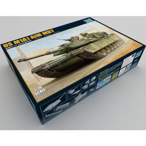 Trumpeter 00926 1/16 US M1A1 AIM MBT Tank Armored Car Vehicle Plastic Model Kit TH09100-SMT6