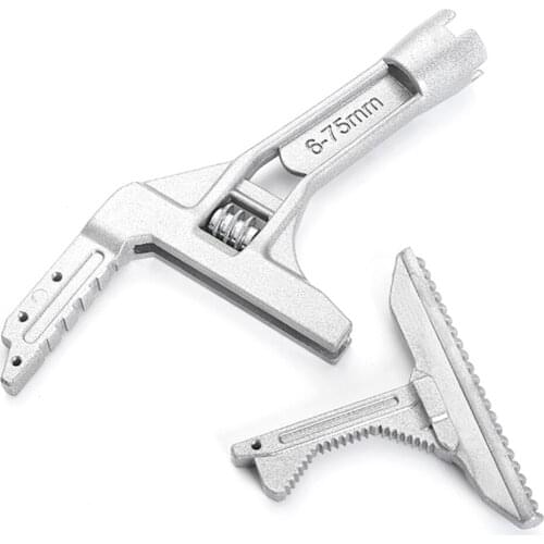 Wrench Universal Spanner Multifunctional Water Pipe Sink Repair Tool Bathroom Wrench Large Open Adjustable Aluminum Alloy 6-75mm
