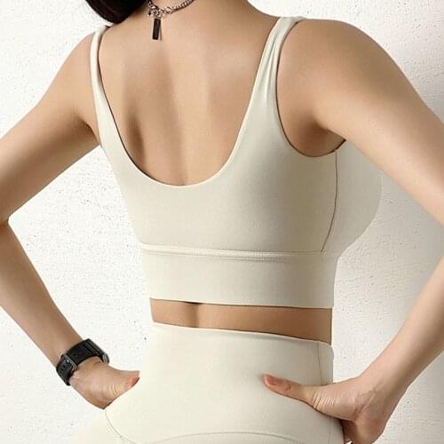 Womens Nylon High-strength Shockproof Running Underwear Yoga Vest Top Fitness bra Gym workout cloth