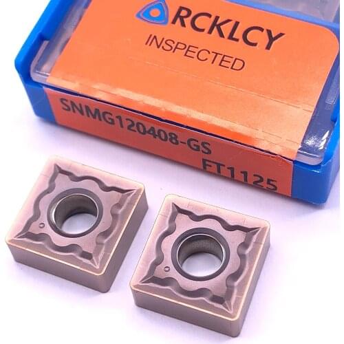 10pcs RCKLCY SNMG120408 GS FT1125 CNC Lathe Tools Cemented carbide Machining Stainless Steel Parts