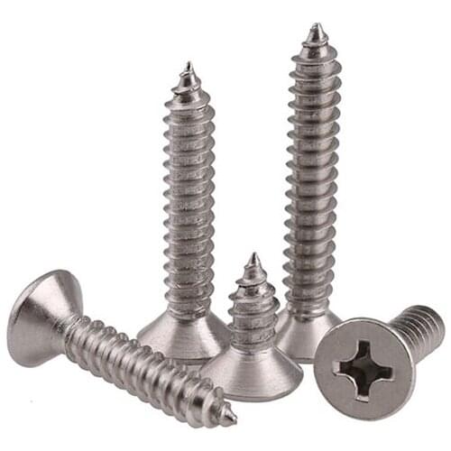 50pcs M1 M1.2 M1.4 M1.7 M2 Stainless Steel Flat Head Screws Kits High strength Self-Tapping Screws Assortment Set For Wood