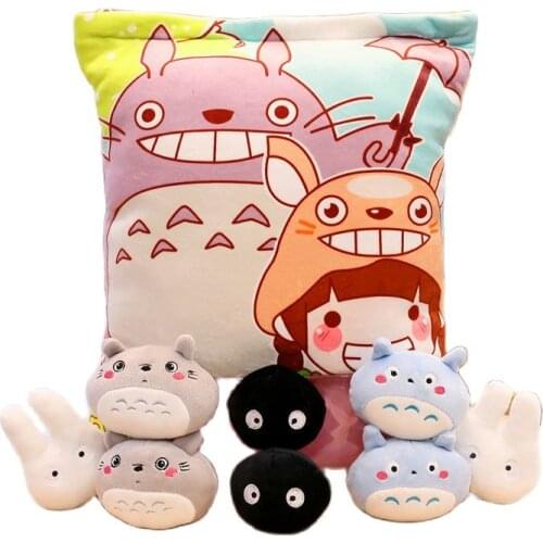 8pcs plush totoro toys in one bag high quality soft pillow totoro pudding toys for children creative gift for girlfriend
