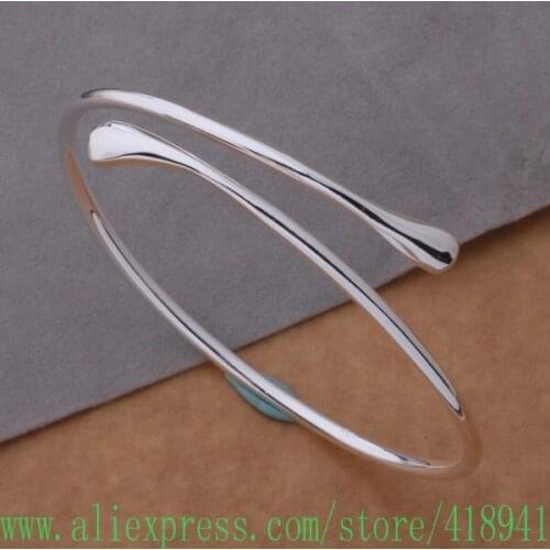 Free shipping silver plated bangle bracelet,silver plated fashion jewelry double round head bracelet /dxpamowa ayrajpya AB039
