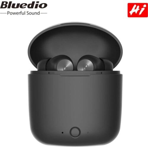 Bluedio Hi wireless bluetooth earphone for phone stereo sport earbuds headset with charging box built-in microphone