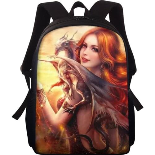ELVISWORDS Brand Personality Backpack Fashion Gothic Art Girls Print Knapsack For Women Men Rucksack New Customized School Bags